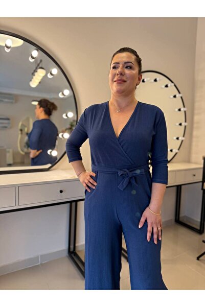 garajmood Black Double Breasted Collar Jumpsuit Plus Size