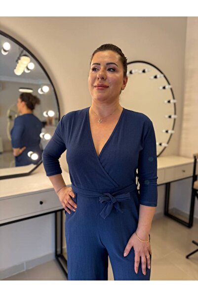 garajmood Black Double Breasted Collar Jumpsuit Plus Size