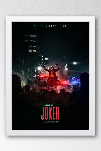 Saturn Pictură înrămate Joker - Pictură poster de film Put On a Happy Face