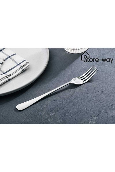 Storeway 12 Pcs Silver Stainless Steel Dinner Fork