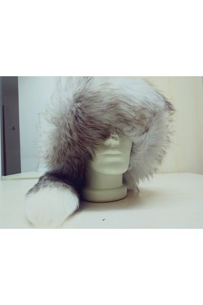 hoaryage Börk Heart Hat with Wolf Snap and Tail