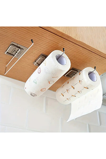 ZUMRANKA Paslanmaz Çelik Kağıt Havlu Askılığı / Kağıt Havluluk - Yapışkanlı S...