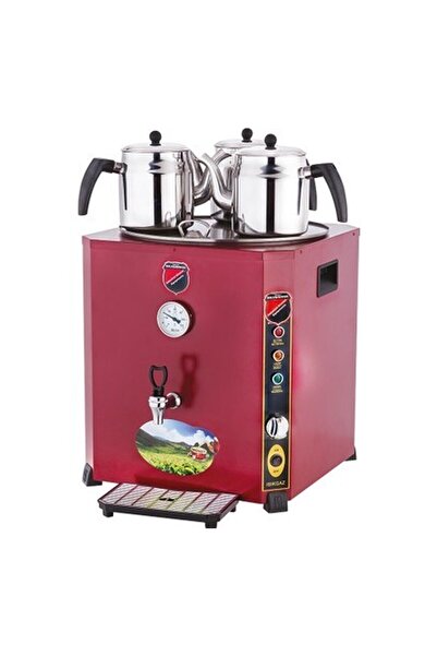 eurofaz Işıkgaz Silverinox Elit Jumbo 36 Litre 3 Demlikli Çay Kazanı Makinesi...