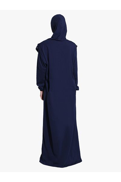 DAKKA KADİMA 100% Cotton Prayer Dress Navy Blue One Piece