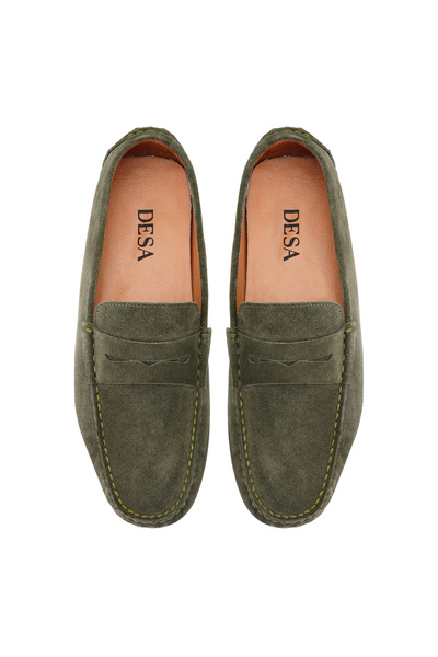Desa Akira Зелений Чоловічий замшевий шкіряний мокасин