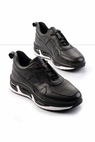 Bambi Pantofi negru pentru bărbați din piele naturală E 01350706503