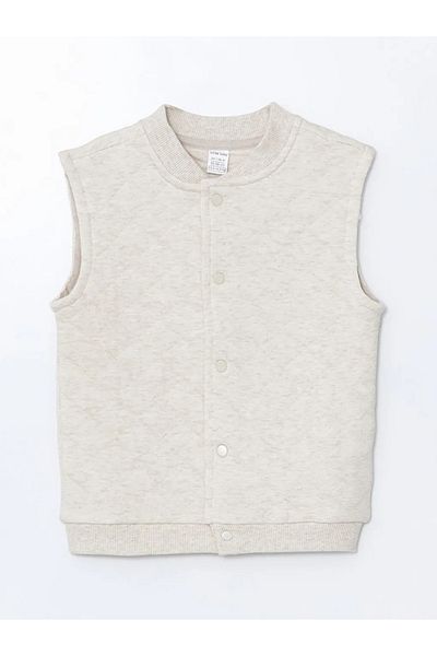 LC Waikiki Lcw Baby Ecru Prevailing Collar Patterned Baby Boy Vest