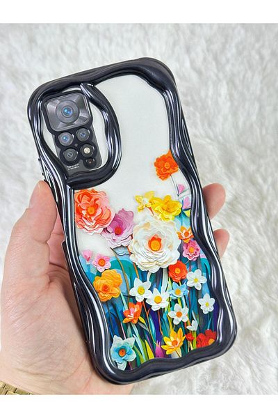 Vip Case Redmi Note 11 Pro / Note 12 Pro 4G - تصميم أنيق وعصري مع حماية للكاميرا بتصميم الزهرة