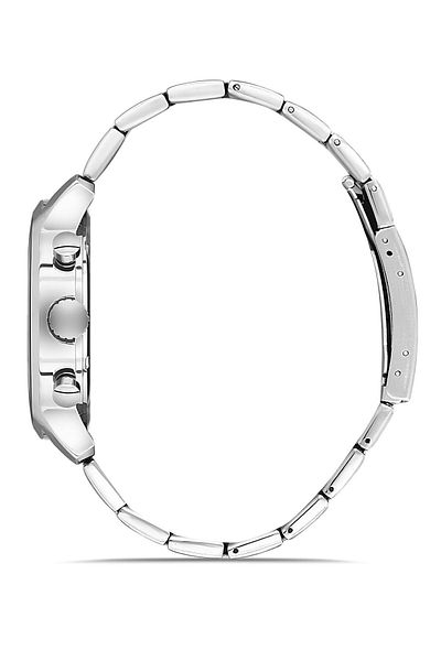 Romanson Tm8A19Hmwwas2W Active Function Steel Cord Silver Color Men's Wristwatch