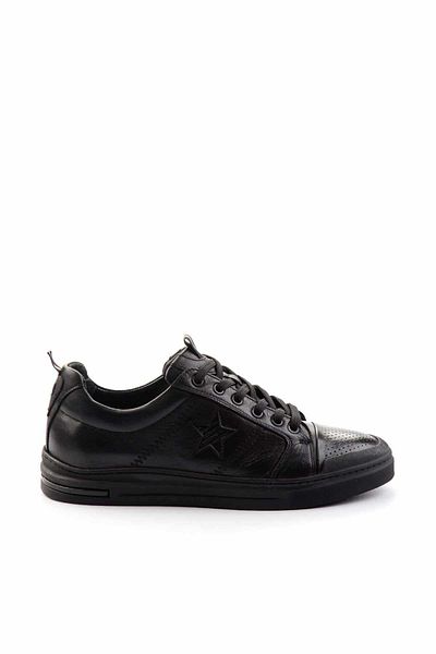 Bambi Pantofi negru pentru bărbați din piele naturală E 01398202703