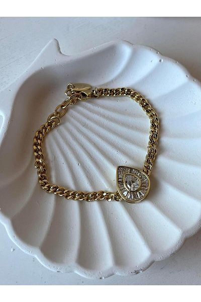 Modadiro Xp Triangle Gold Steel Bracelet