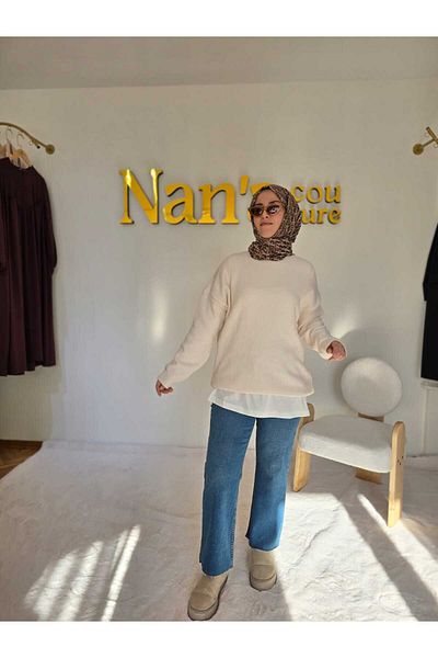 NANTİREA Soft Wool Knitwear Sweater Tunic
