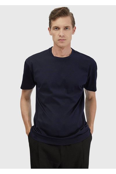 Ramsey Striped Crew Neck 100% Cotton T-shirt