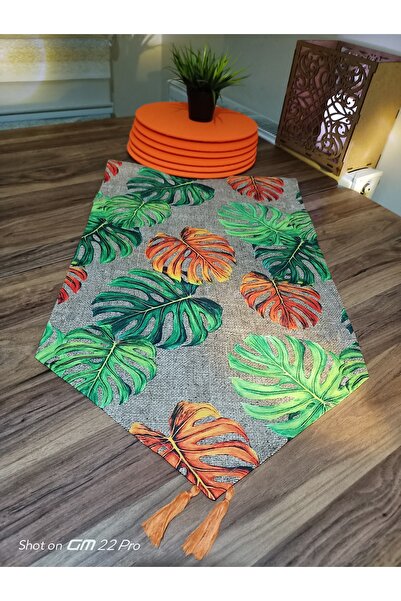 BATUR HOME DESİGN HASIR TABAN BÜYÜK YAPRAKLI 6LI TAKIM