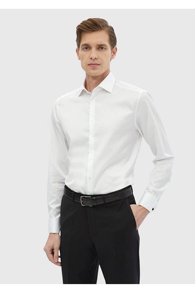 Ramsey Plain Regular Fit Non-iron Woven Classic 100% Cotton Shirt