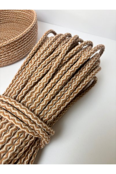 Hazen Home Cheapest Cord Rope (Half kg) Sewable Cord Basket Supla Multi-Purpose Rope Weaving Jute-Tan