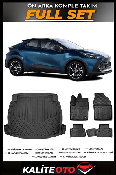 KALİTEOTO Toyota Chr 2024 Ve Sonrası Hybrid Uyumlu Bagaj Havuzu Araca Özel 4d...