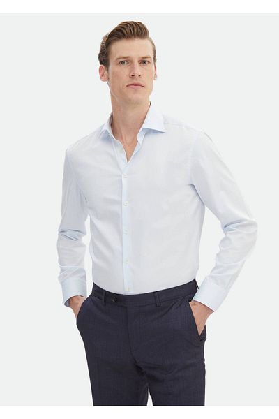Ramsey Einfarbiges, klassisch gewebtes Hemd aus 100 % Baumwolle im Regular Fit