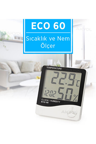 OEM saatli dijital ısı ve nem ölçer termometre