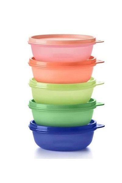 Tupperware Set of 5 Candy 300ml Refrigerator - Storage and Serving Container, 5 Colors New