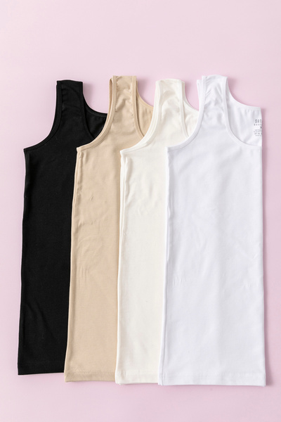 SATENIA LINGERIE Γυναικείο μαύρο λευκό δέρμα εκρού 4 τεμαχίων με φαρδύ λουράκι με ραβδώσεις