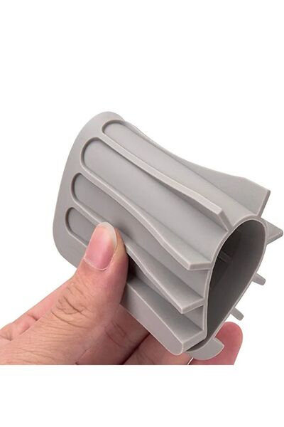 Trendburada Gray Silicone Organizer with Water Drain - Kitchen, Bathroom, Solid Soap Dish and Dish Sponge Holder