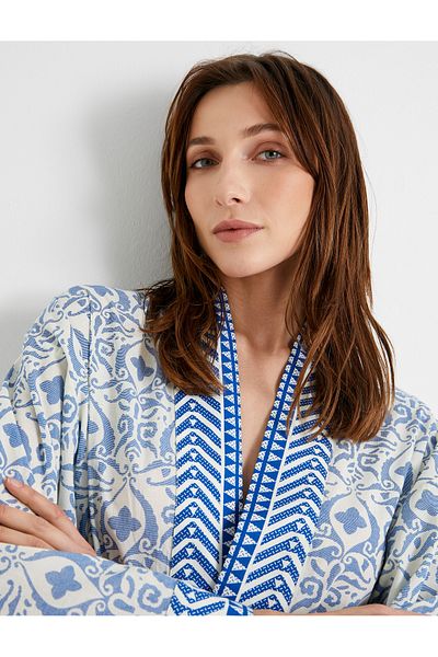 Koton Cotton Patterned Loose Fit Kimono