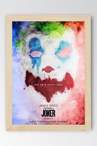 Saturn Joker Framed Painting - Movie Poster Painting