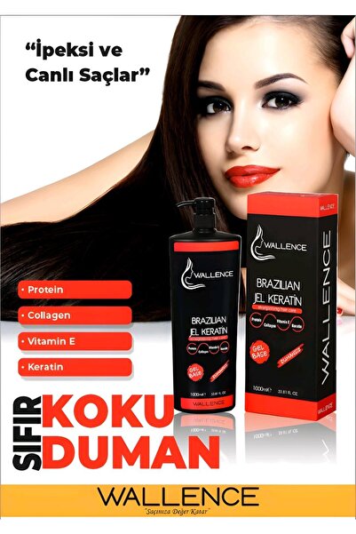 wallence Brazilian Gel Keratin for Wavy Hair 1000ml KeyÜrün810