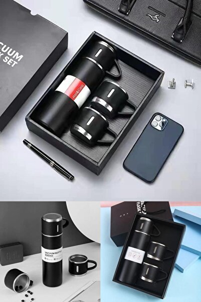 Yu Su Tools 3 Bardaklı Termos ile Şıklığı Pratikliği Bir Arada Yaşayın Uzun Süre Sıcak/ Soğuk Koruma Taşınabilir