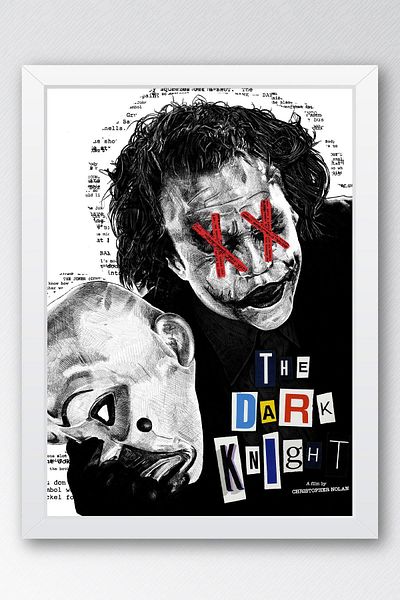 Saturn Joker The Dark Knight Pictură înrămată - Pictură poster film