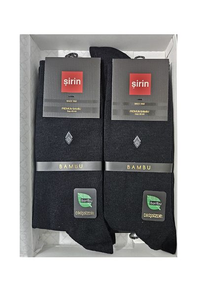 LiderMarketing Cute Bamboo Socks Black Patterned 40-44 6 Pairs