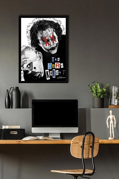 Saturn Joker The Dark Knight Pictură înrămată - Pictură poster film