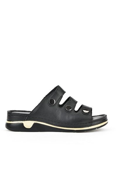 Ziya Papuci de damă din piele naturală - negru 1511008 Z15