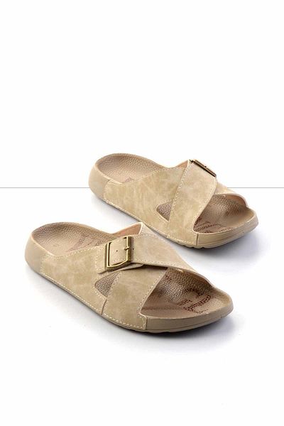 Bambi Men's Beige Slippers - E 04446065209
