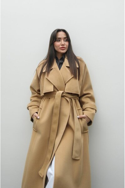 Havoş Milk Coffee Vorkuta Belted Coat
