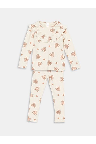 LC Waikiki Lcw Crew Neck Girls' Blouse and Leggings 2 Pcs
