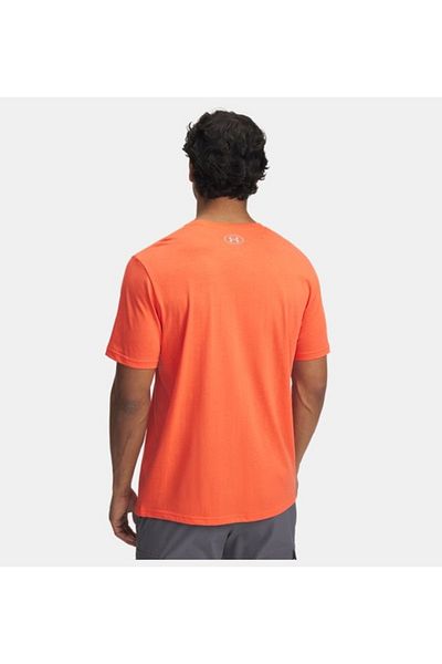 Under Armour Ανδρικό βαμβακερό μπλουζάκι με κανονική εφαρμογή με στρογγυλή λαιμόκοψη πορτοκαλί 1386793 -847