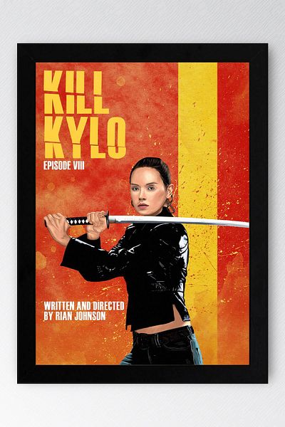 Saturn Kill Bill Framed Painting - Movie Poster Painting