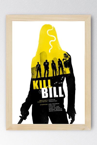 Saturn Kill Bill Framed Painting - Movie Poster Painting