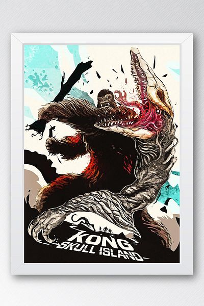 Saturn Pictură înrămată Kong Skull Island - Pictură poster film Skull Island