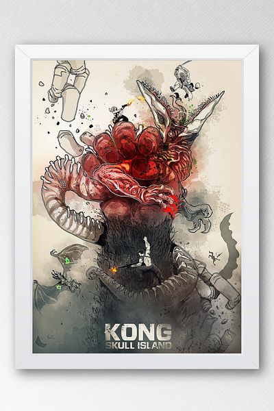 Saturn Pictură înrămată Kong Skull Island - Pictură poster film Skull Island