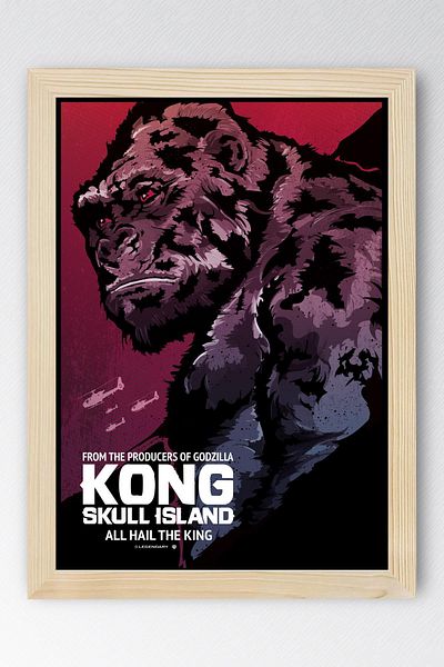 Saturn Επιτραπέζιο ζωγραφικής με κορνίζα Kong Skull Island - Ζωγραφική αφίσας ταινίας Skull Island