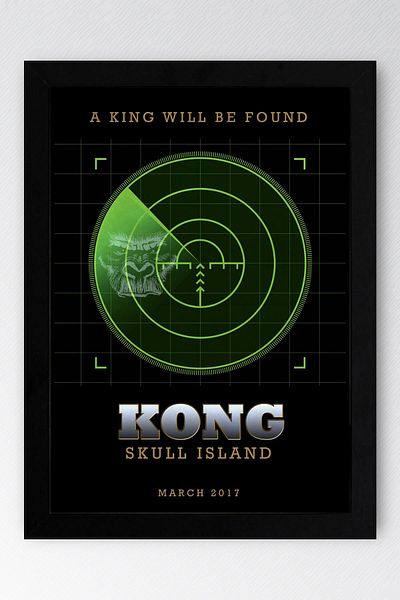 Saturn Kong Skull Island Framed Painting - Skull Island Movie Poster Painting