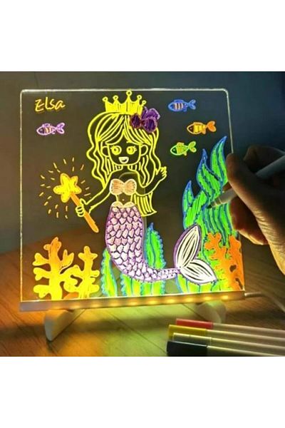 Kapamarka Led Illuminated Writing and Drawing Board - Small Size 20X20 cm