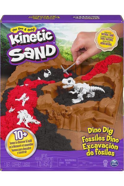 Kinetic Sand مجموعة ألعاب دينو ديج مع 10 عظام ديناصور مخفية 6055874