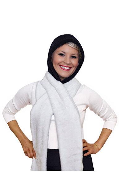 İpek Tekstil Silk Textile Winter Bear Hat Kerchief Versatile Cute Plush Ear Protection Scarf