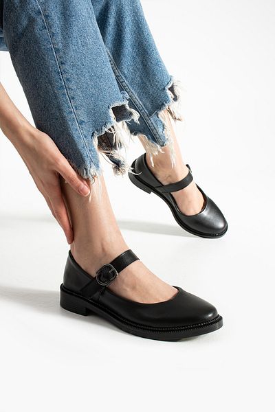 HVZ Exclusive Μαύρα γυναικεία παπούτσια casual Άνετη εργονομική σόλα με λουράκι