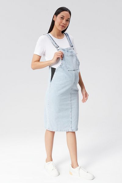 LYN MAMA Rochie Johan Denim Gilet Snow Wash Albastru deschis