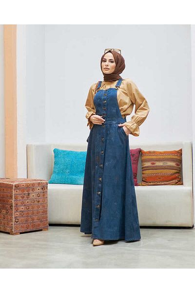 Neways 2210-Denim Dark Blue Myth Mevlana Salopet